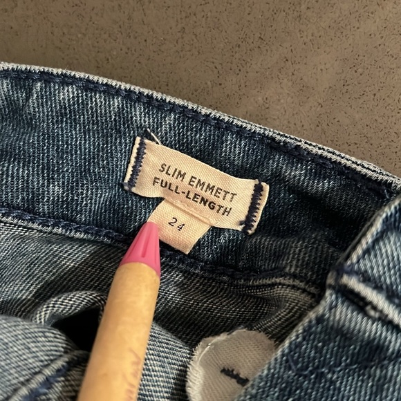 Madewell Slim Emmett Full-Length Jeans in Midland Wash size 24 (fits 25) - Picture 4 of 7